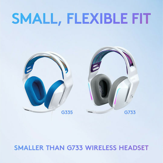Logitech G335 Over Ear Gaming Headset with Connection 3.5mm White
