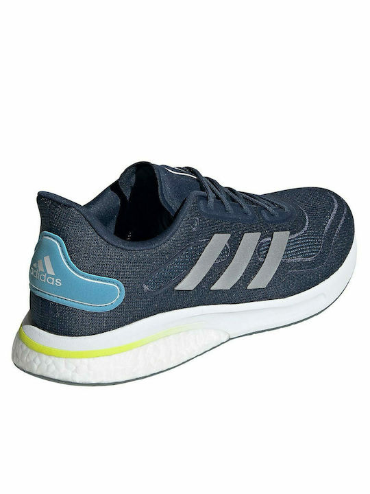 Supernova + Sport Shoes Running Crew Navy / Silver Metallic / Hazy Blue