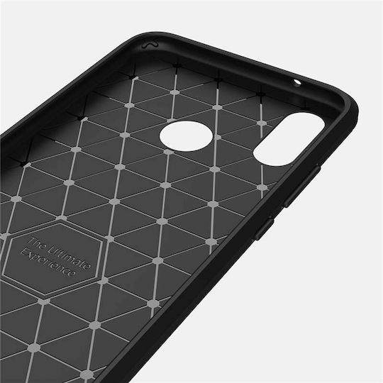 Tech-Protect Carbon Rugged Armor Umschlag Rückseite Silikon Schwarz (Huawei P40 Lite E)