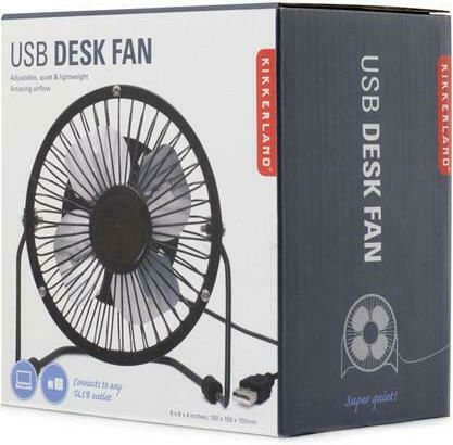 Kikkerland Desk Fan Black Ανεμιστηράκι USB Μαύρο