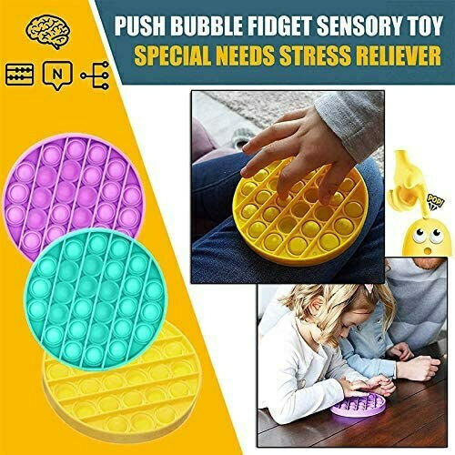 Pop It Fidget Bubble Heart Σιλικόνης Πορτοκαλί