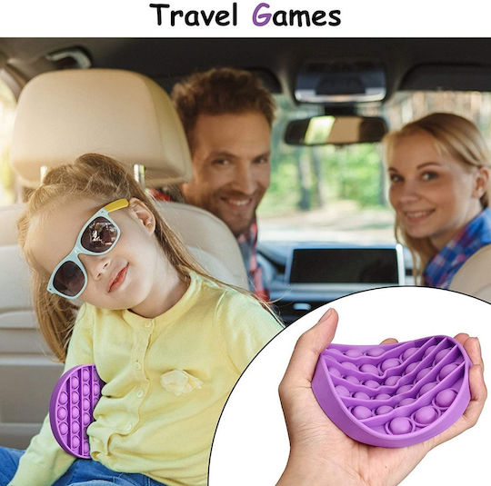 Pop It Fidget Bubble Heart Σιλικόνης Πορτοκαλί