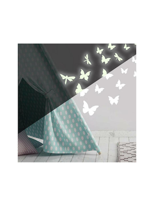 RoomMates Decor Kids Glow-in-the-Dark Wall Sticker Butterflies