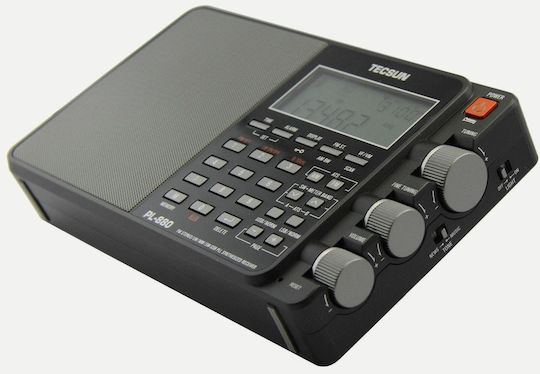 Tecsun PL-880 Φορητό Ραδιόφωνο Επαναφορτιζόμενο Μαύρο