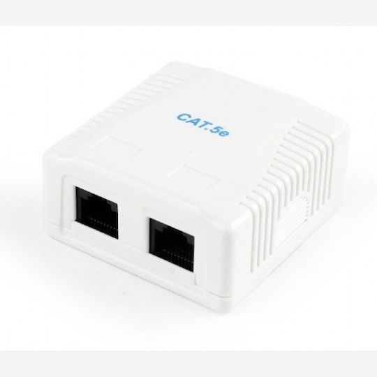 Cablexpert CAT5E UTP 2-Port sUrface Mount Box