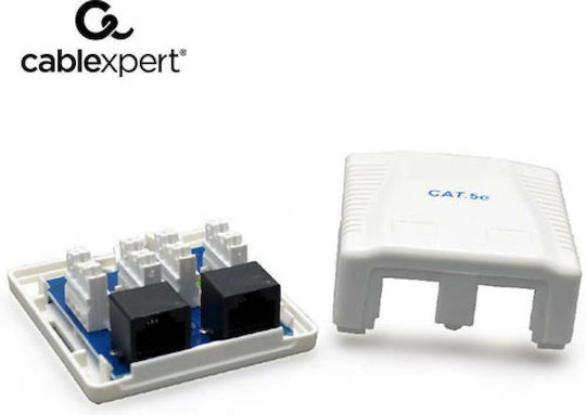 Cablexpert CAT5E UTP 2-Port sUrface Mount Box