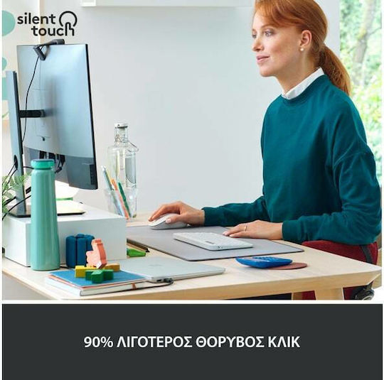 Logitech Signature M650 L Ασύρματο Bluetooth Ποντίκι Off-White