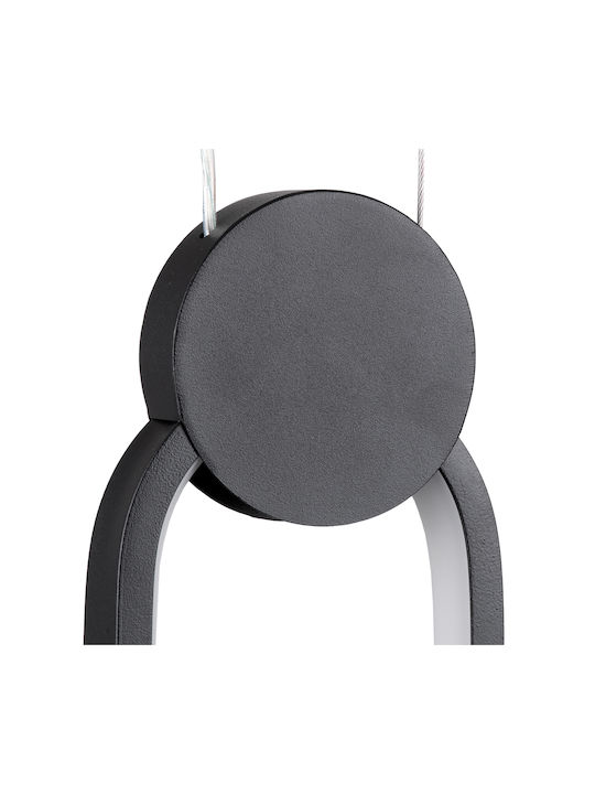 GloboStar Ildi Pendant Light Black 10x10x38cm