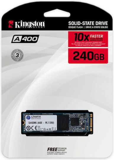 Kingston A400 SSD 240GB τύπου M.2 με σύνδεση SATA III SA400M8/240G