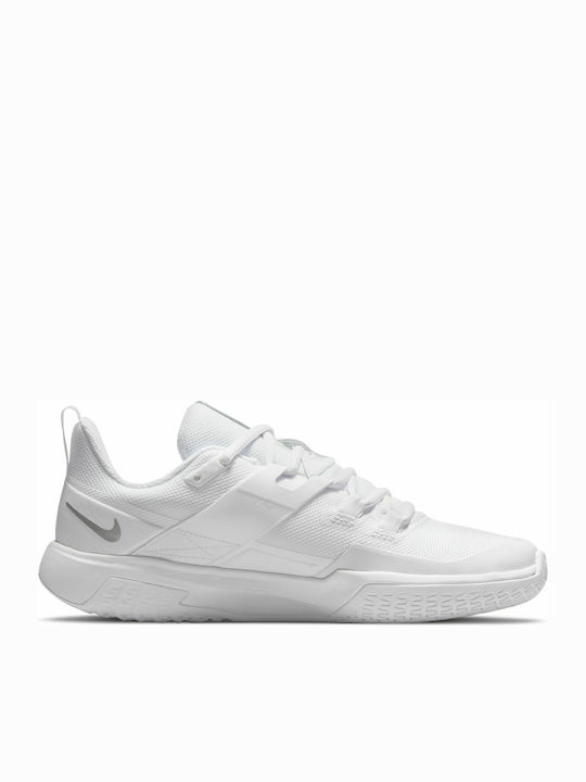 Nike Court Vapor Lite Γυναικεία Παπούτσια Τένις για Σκληρά Γήπεδα White / Metallic Silver