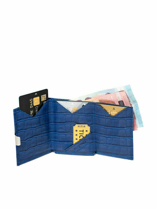 Дамско Мъжко Портмоне За Карти С RFID Син