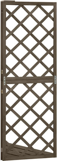 Garden Trellis Made of Wood with Rhombus Grid Design in Brown Colour 50x145cm