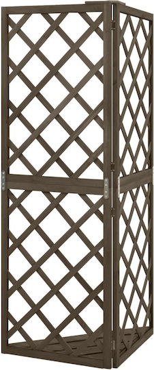 Garden Trellis Made of Wood with Rhombus Grid Design in Brown Colour 50x145cm