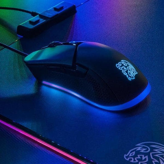 Thermaltake Iris Optical RGB Gaming Ποντίκι 5000 DPI Μαύρο