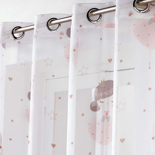 Flamingo Kinder Vorhang Petite Princesse mit Haken White 140x240cm