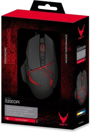 Omega Varr V360 Gaming Gaming Maus 3200 DPI Schwarz