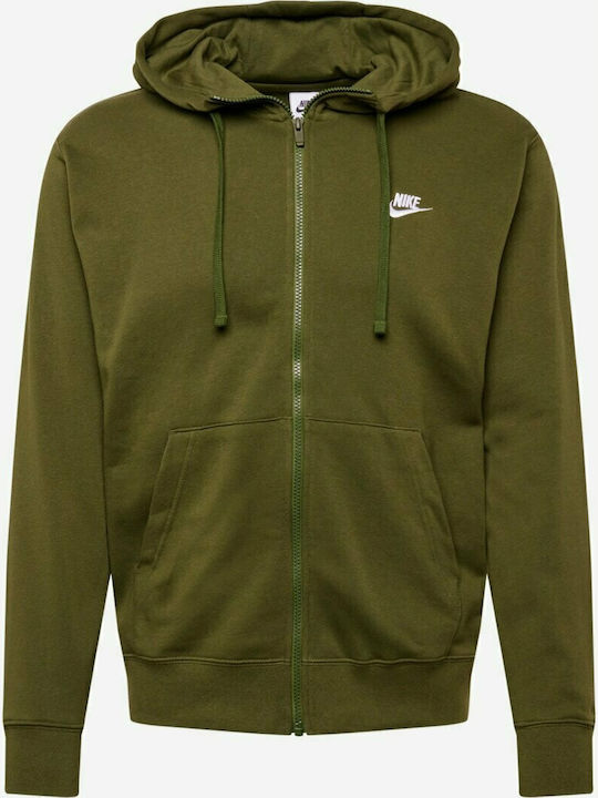 Nike Sportswear Ζακέτα με Κουκούλα Χακί