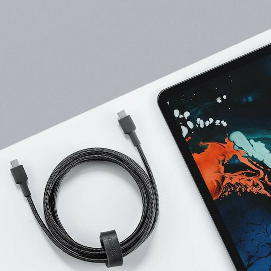 Aukey Braided USB 3.1 Cable USB-C male - USB-C 100W Μαύρο 1m AUKEYCBCD23