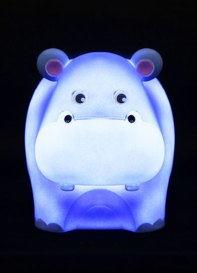 Fisher Price Night Light LED Hippopotamus Battery Blue