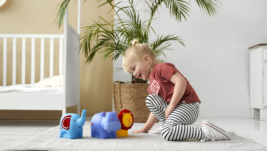 Fisher Price Night Light LED Hippopotamus Battery Blue