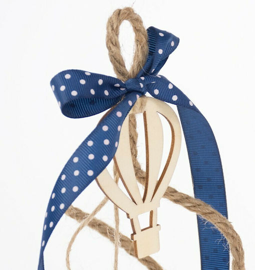 Christening Favor with Decorative Hot Air Balloon made of Fabric