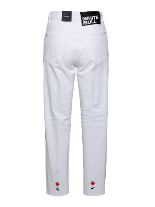 Dsquared2 Women's Jean Trousers with Rips White