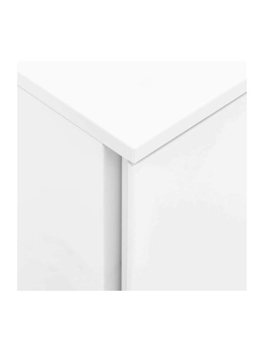 Schublade Büro mit Rollen & Schloss White 39x45x60cm