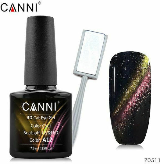 Canni 3D Ημιμόνιμο Βερνίκι Νυχιών A12 Cat Eye 7.3ml