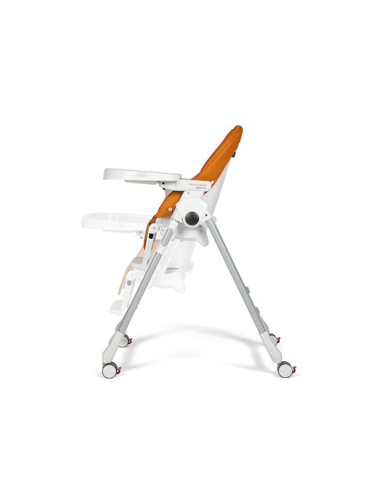 Peg Perego Prima Pappa Follow Me Αναδιπλούμενο Καρεκλάκι Φαγητού με Ρυθμιζόμενο Ύψος Ροζ