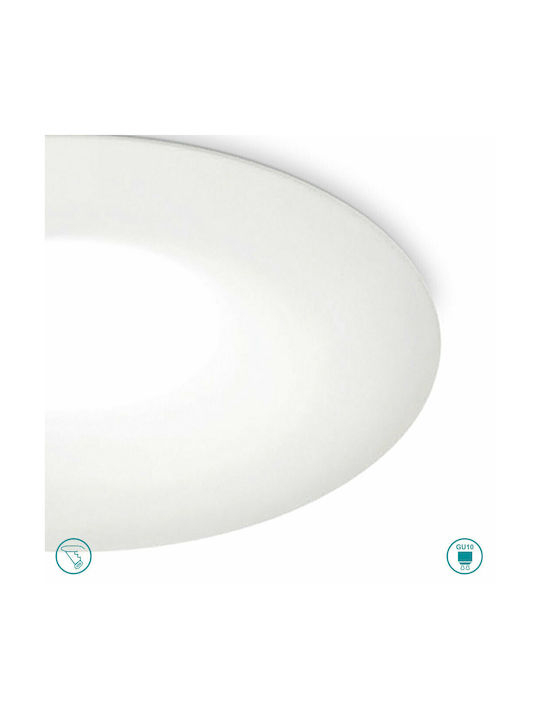 Gea Luce Venus Rund Metallisch Einbau Spot mit Fassung GU10 Weiß 9.8x9.8cm. 1Stück