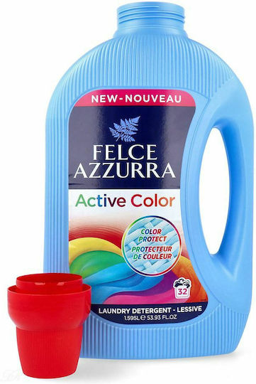 Felce Azzurra Υγρό Απορρυπαντικό για Χρωματιστά Ρούχα 1.595lt (32 Μεζούρες)