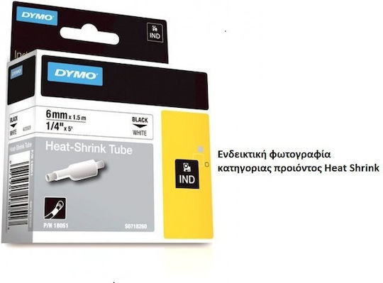 Dymo 18052 Label Maker Tape 1.5m x 6mm in Yellow Colour Compatible with Dymo D1 Dymo Rhino/IND