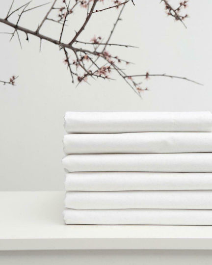 Mc Decor Hotelbettlaken Weiß Einzel 160x270cm 100% Baumwolle 1Stück