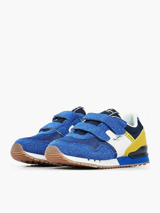 London One Παιδικά Sneakers με Σκρατς Μπλε
