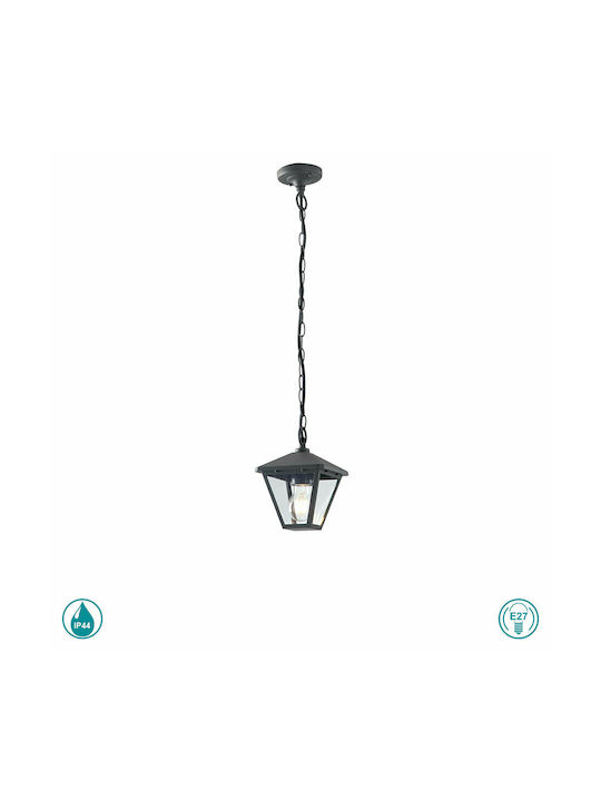 Fan Europe Outdoor Hanging Ceiling Light E27 in Black Color LANT-PRISMA-S1