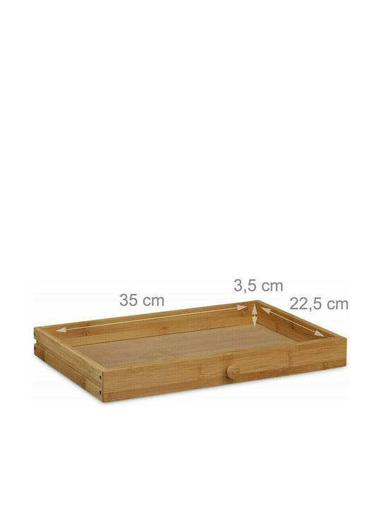 Relaxdays Bread Box with Lid made of Bamboo Brown 40.5x28x21cm