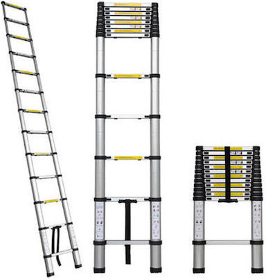 Factory Telescopic Ladder Aluminum 13 of Steps with Maximum Height 4.1m