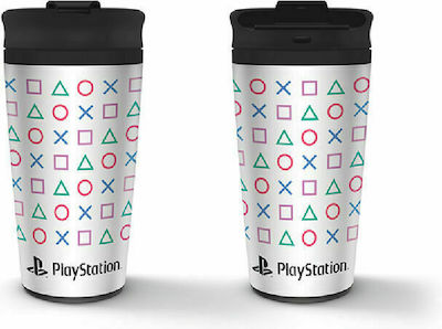 Pyramid International Sony Playstation - Shapes Sticlă Termos Oțel inoxidabil Argint 450ml