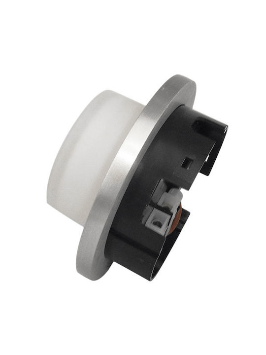 Elvhx Rund Metallisch Einbau Spot mit integriertem LED Silber 9.5x9.5cm. 1Stück
