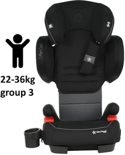 Bebe Stars Magic Baby Car Seat with Isofix Grey Black 15-36 kg