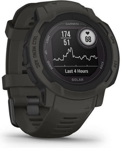 Garmin Instinct 2 Solar 45mm Αδιάβροχο Smartwatch με Παλμογράφο (Graphite)