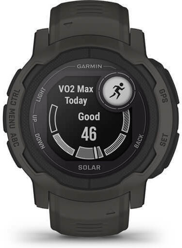 Garmin Instinct 2 Solar 45mm Αδιάβροχο Smartwatch με Παλμογράφο (Graphite)