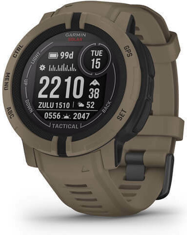 Garmin Instinct 2 Solar Tactical Edition 45mm Waterproof Smartwatch with Heart Rate Monitor (Coyote Tan)