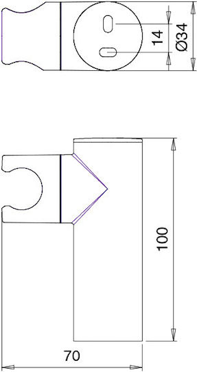La Torre Round E119040 Shower Head Holder