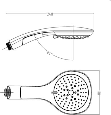 Tema Bianco Handheld Showerhead