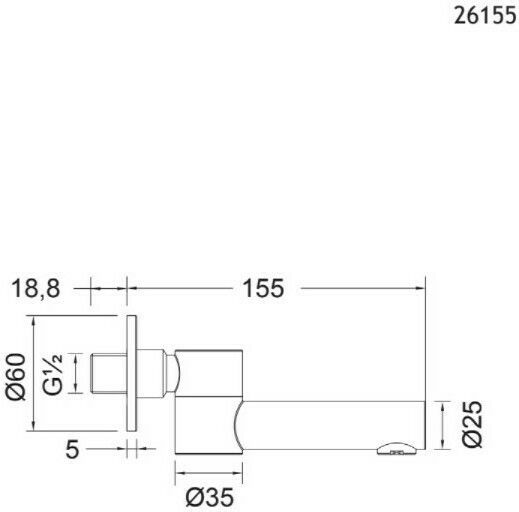 Almar 26155-110 Ανταλλακτικό Ρουξούνι Μπαταρίας Κουζίνας Inox Almar 26155-110 Ανταλλακτικό Ρουξούνι Μπαταρίας Κουζίνας Inox