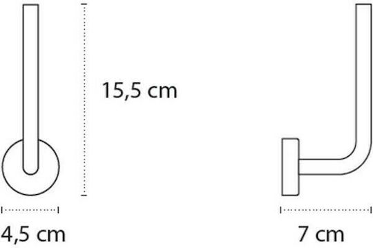 Karag Επιτοίχια Χαρτοθήκη Moderno Ασημί