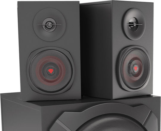 Genesis Helium 610BT Ηχεία Υπολογιστή 2.1 με Bluetooth και Ισχύ 60W σε Μαύρο Χρώμα