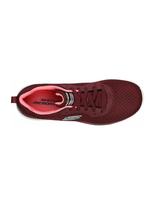 Mesh Lace Up Memory Foam Damen Sportschuhe Laufen Rot