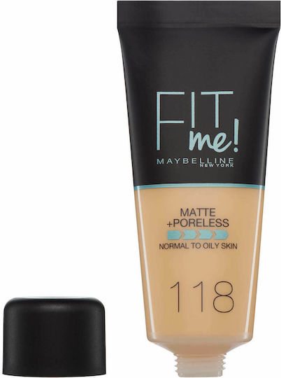Maybelline Fit Me Matte + Poreless Liquid Make Up 118 Nude 30ml